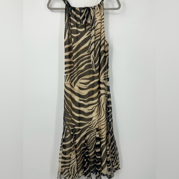 Ralph Lauren Animal Print Halter Dress Size 12 - Picture 5 of 10